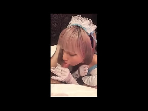 ❤️ Japanese Idol [mayuka], French maid costume, part 1, blowjob and jerk off with lotion ❤  pa ife ❌❤